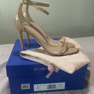 Stuart Weitzman Beige Strappy Heels